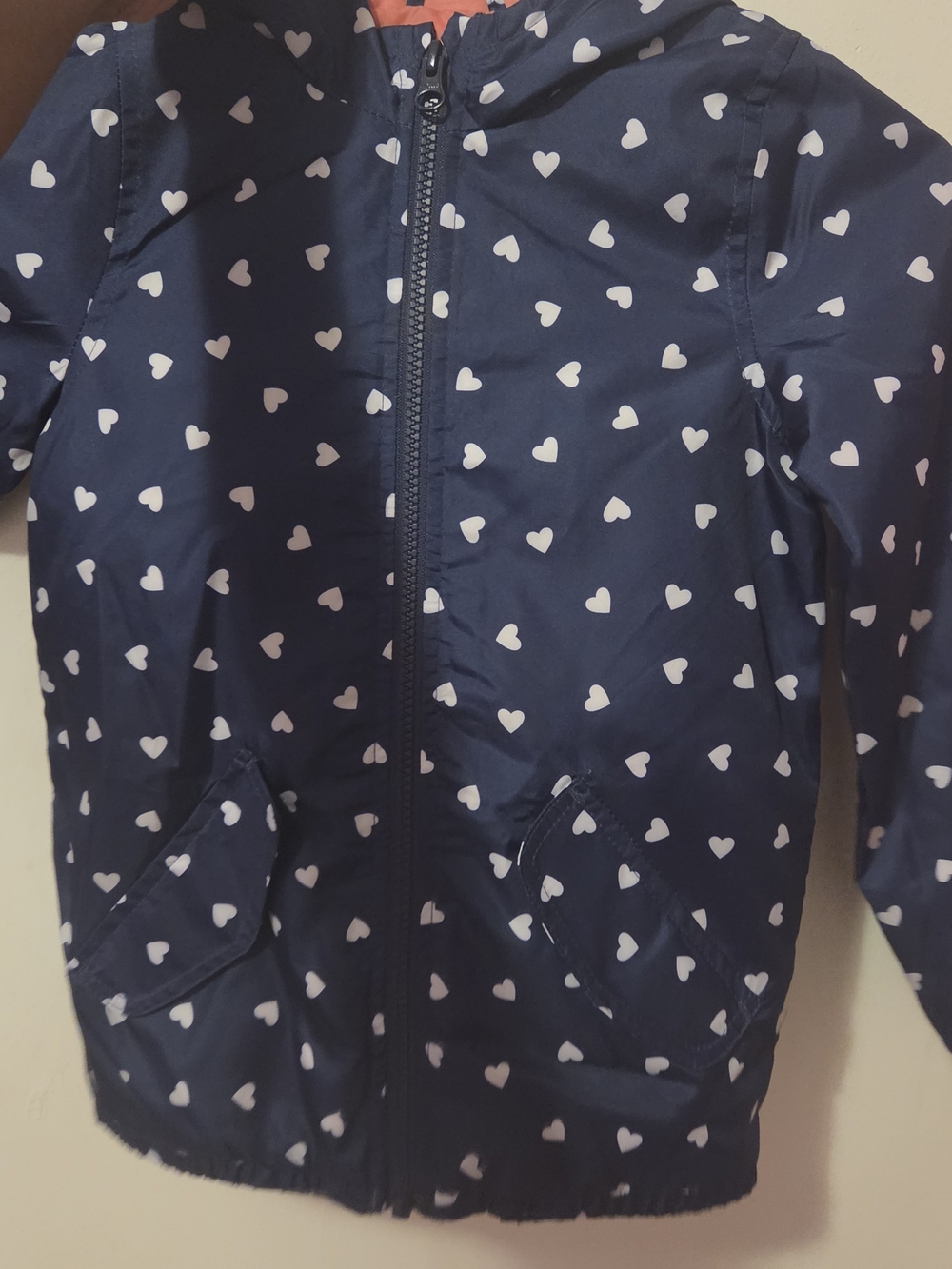 Carter's Navy Blue Heart Print Raincoat